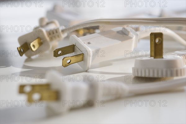 Close up of electrical plugs.