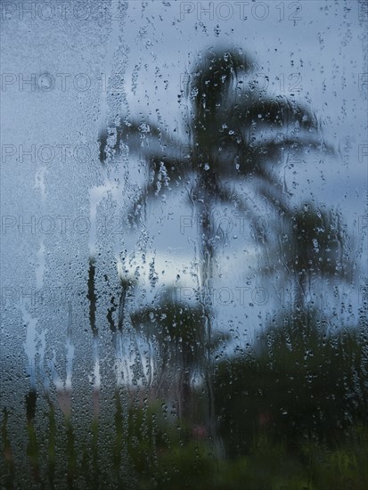 Tropical storm in Bermuda from window.