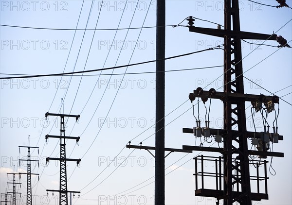 Electricity pylons. Date : 2008