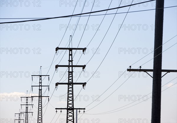 Electricity pylons. Date: 2008
