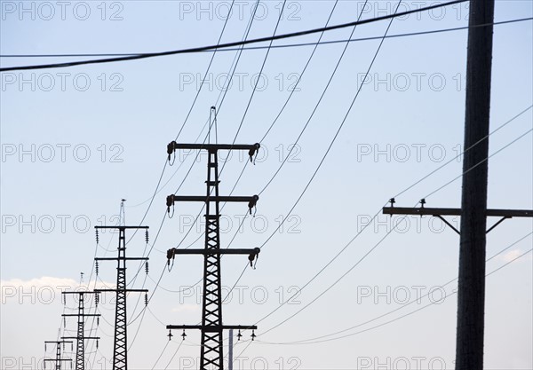 Electricity pylons. Date : 2008