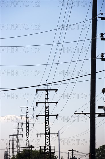 Electricity pylons. Date: 2008
