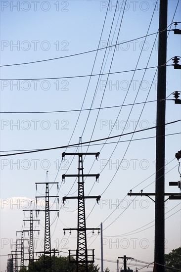 Electricity pylons. Date : 2008