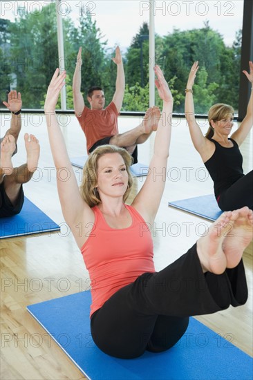 Yoga class. Date: 2008