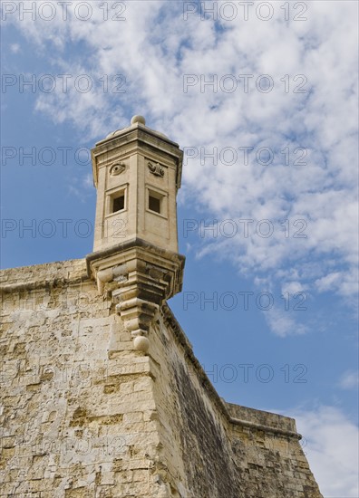 Senglea Point parapet, Valleta, Malta.