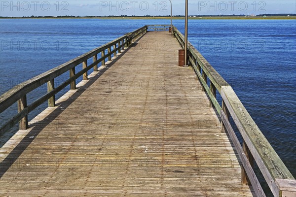 Empty pier at Jones Beach, New York. Date: 2008