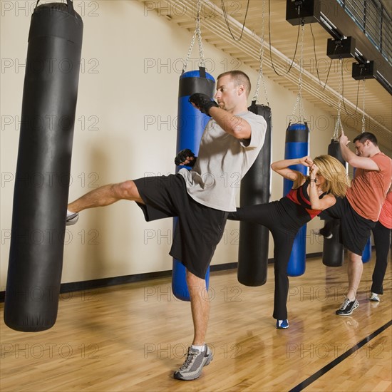 Kickboxing class. Date: 2008