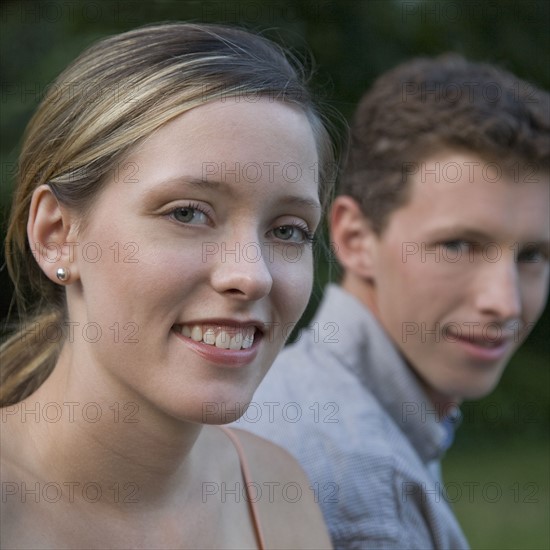 Close up portrait of young couple. Date : 2008