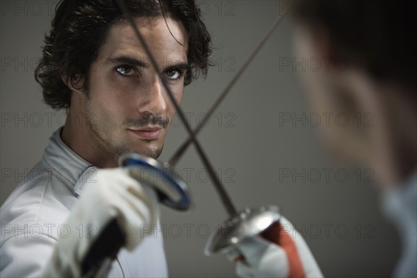 Close up of men fencing. Date: 2008