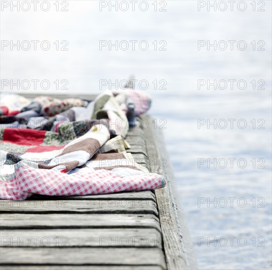 Blanket on dock. Date: 2008