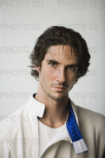 Portrait of man in fencing uniform. Date: 2008