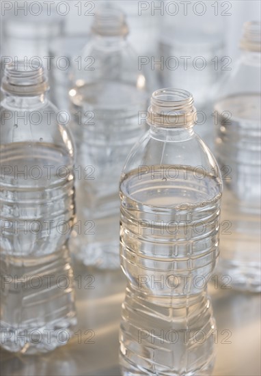 Plastic water bottles.