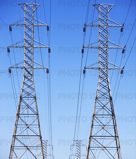 Electricity pylons. Date : 2008