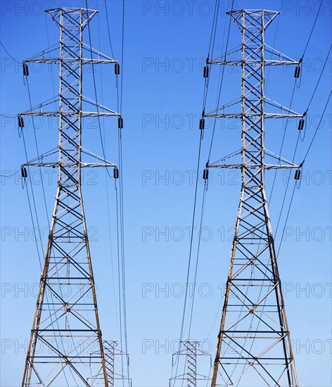 Electricity pylons. Date: 2008