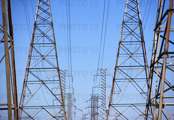 Electricity pylons. Date: 2008