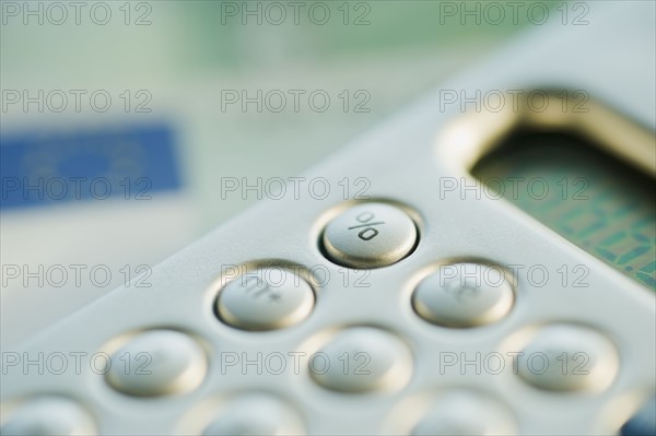 Close up of calculator.