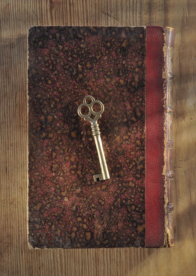 Antique book and key.