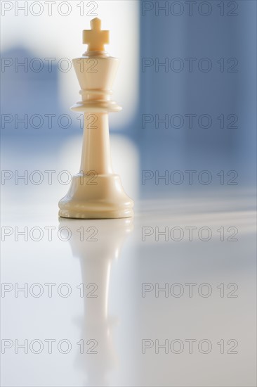 Close up of chess king.