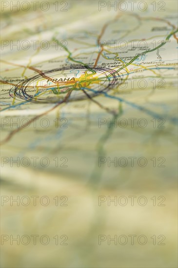 Close up of map location. Photographe : Daniel Grill