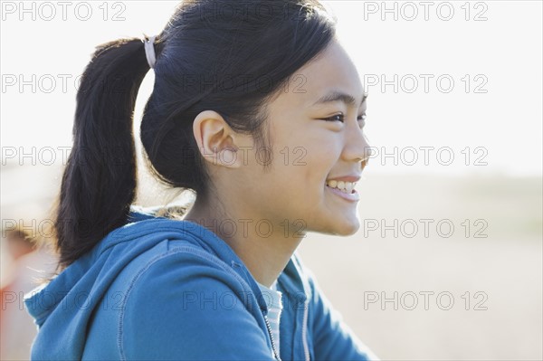 Portrait of teenage girl. Photographe : PT Images