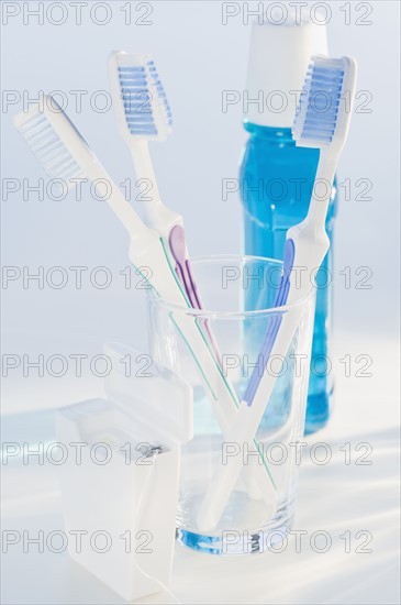 Oral hygiene supplies. Photographe : Daniel Grill