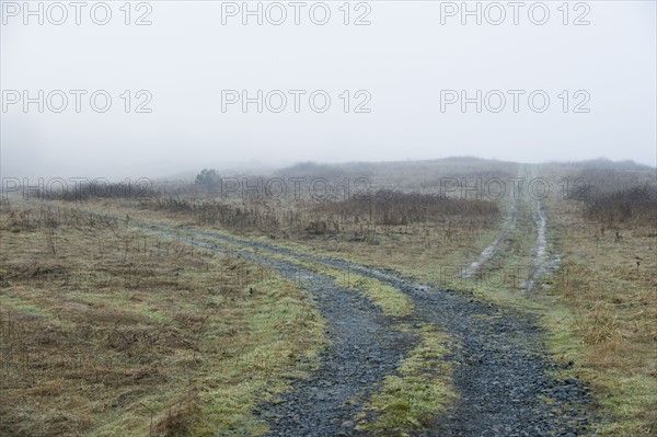 Remote dirt crossroads.