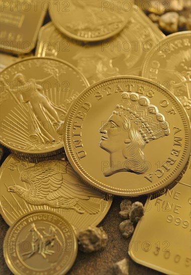 Gold coins.