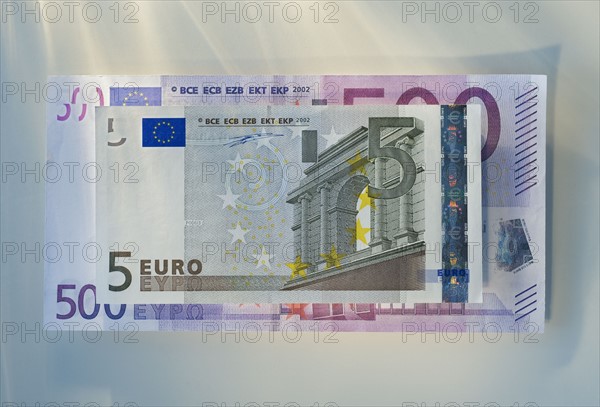 Close up of paper euros.