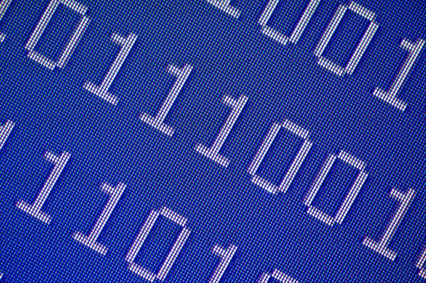 Close up of binary code.