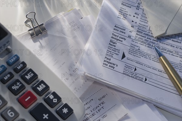 Tax forms and accounting tools.