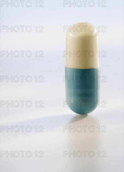 Close up of medicine capsule.