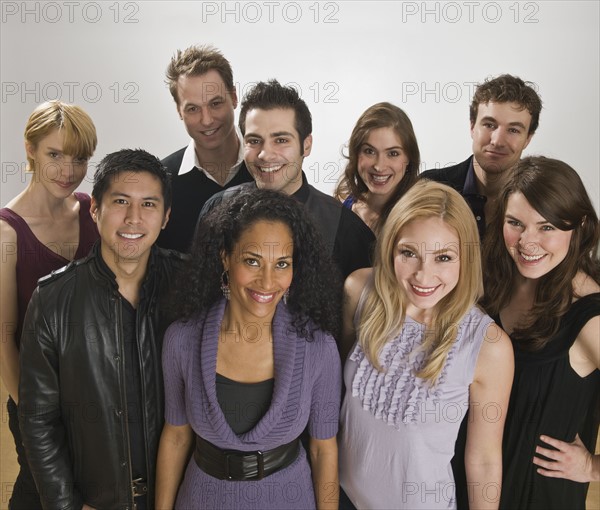 Group of friends posing together.