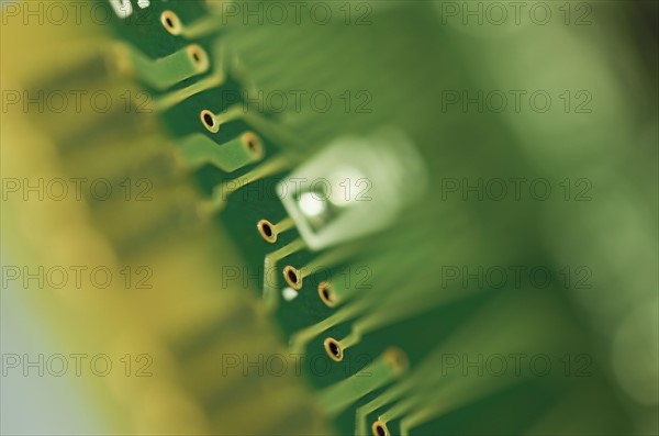 Close up of computer circuit board.