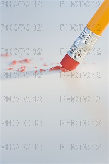 Close up of pencil eraser. Photographe : Daniel Grill