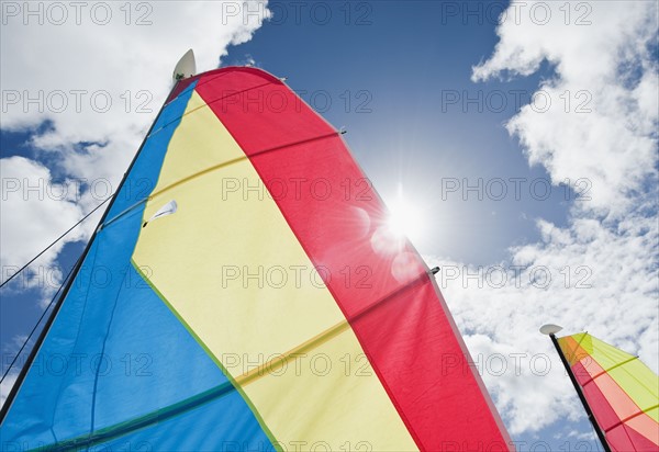 Colorful boat sails.