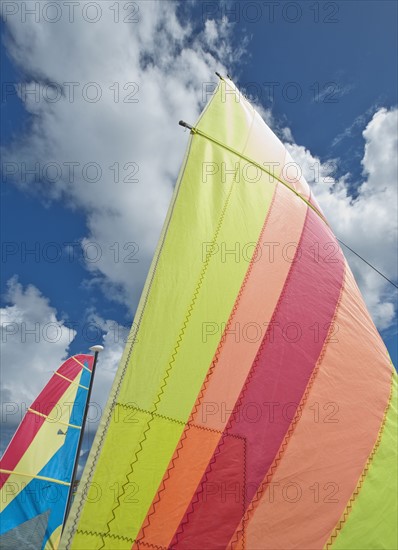 Colorful boat sails.