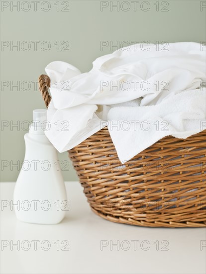 Basket of clean laundry.