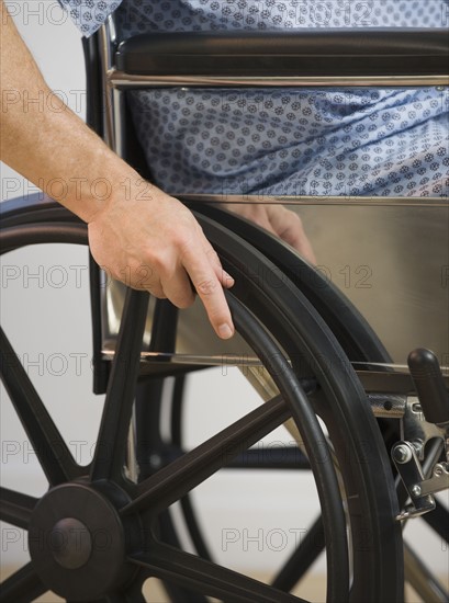 Man in wheelchair.