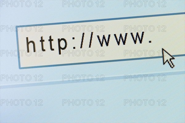 Close up of web address.