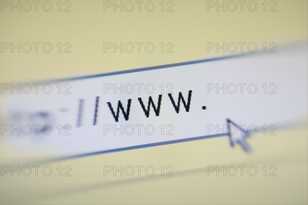 Close up of web address.