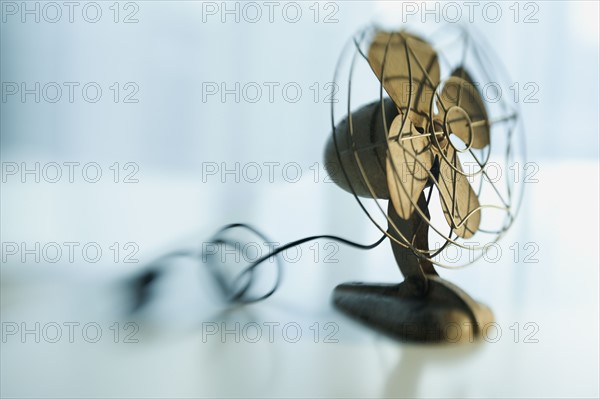 Close up of antique fan.