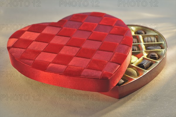 Heart box of chocolates.