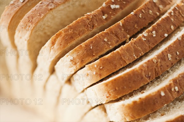 Sliced bread, close-up.