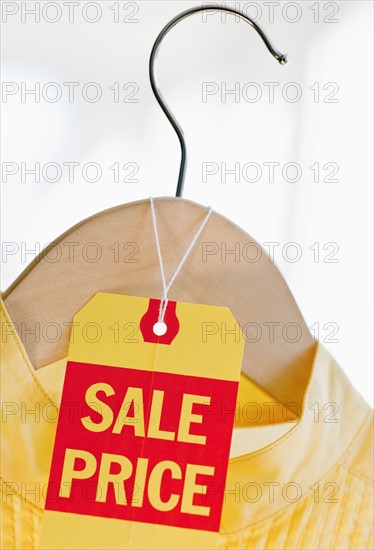 Garment with price tag.