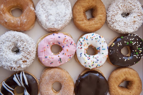 Doughnuts in box.