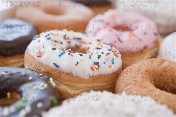 Doughnuts in box.