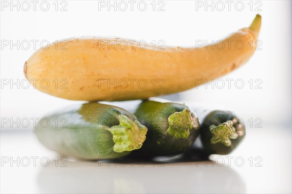 Four courgettes.