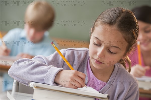 Students in a classroom.