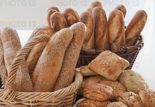 Assorted Breads and baked goods.