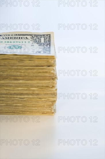 Stack of dollar bills